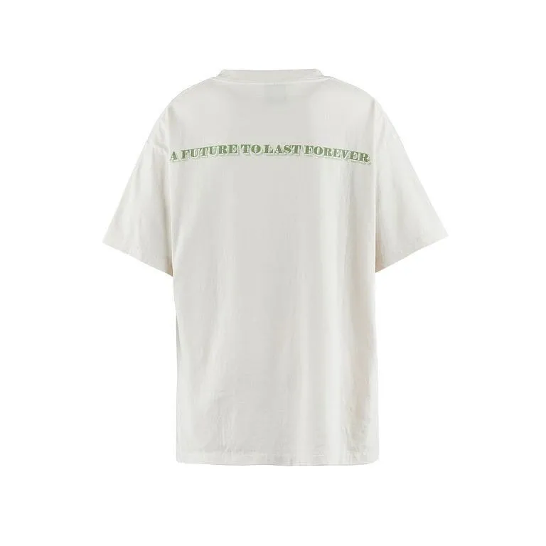 SAINT Mxxxxxx MONEY TEE/WHT dollar necklace, retro short-sleeved, off-white S-XL, ready-to-wear, washed and distressed, authentic level printing, correct accessories/with little angel logo